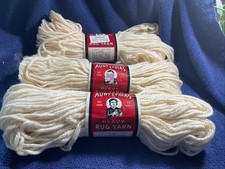 3 VTG Aunt Lydia's Heavy Rug Yarn 75 Rayon 25 Cotton 70 Yds 905 805 NOS