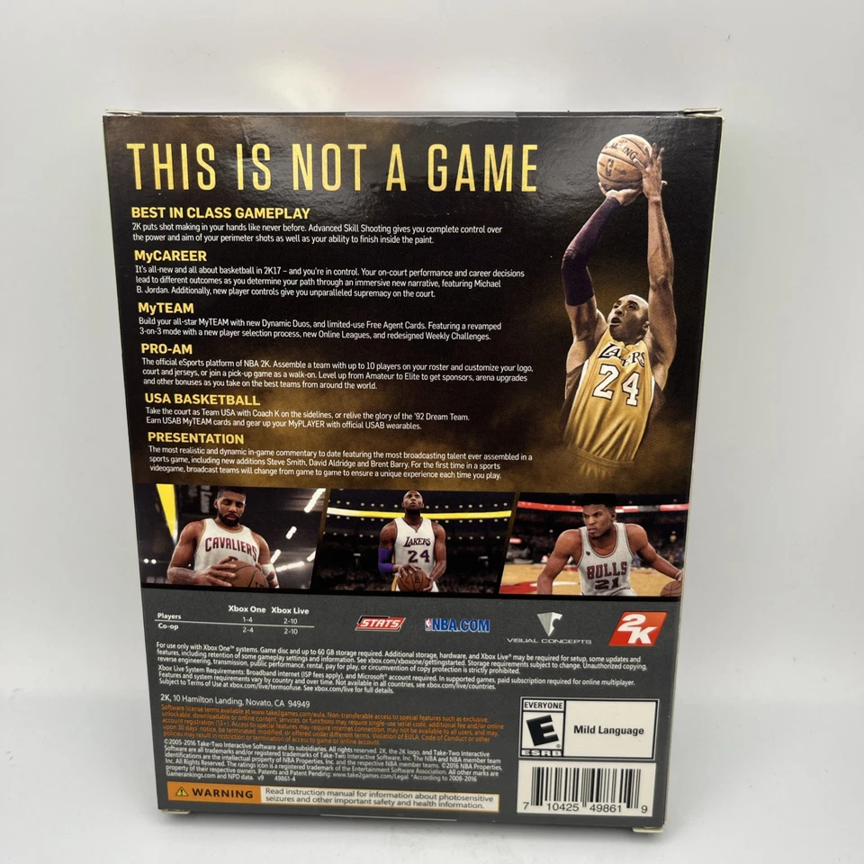 Nuevo sellado de fábrica NBA 2K17: Legend Edition dorado (Microsoft Xbox One, 2016) Foto 4 de 4