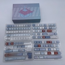 150 Profile PBT Dye-Sub Keycap Set For MX Mechanical Keyboard Blue White