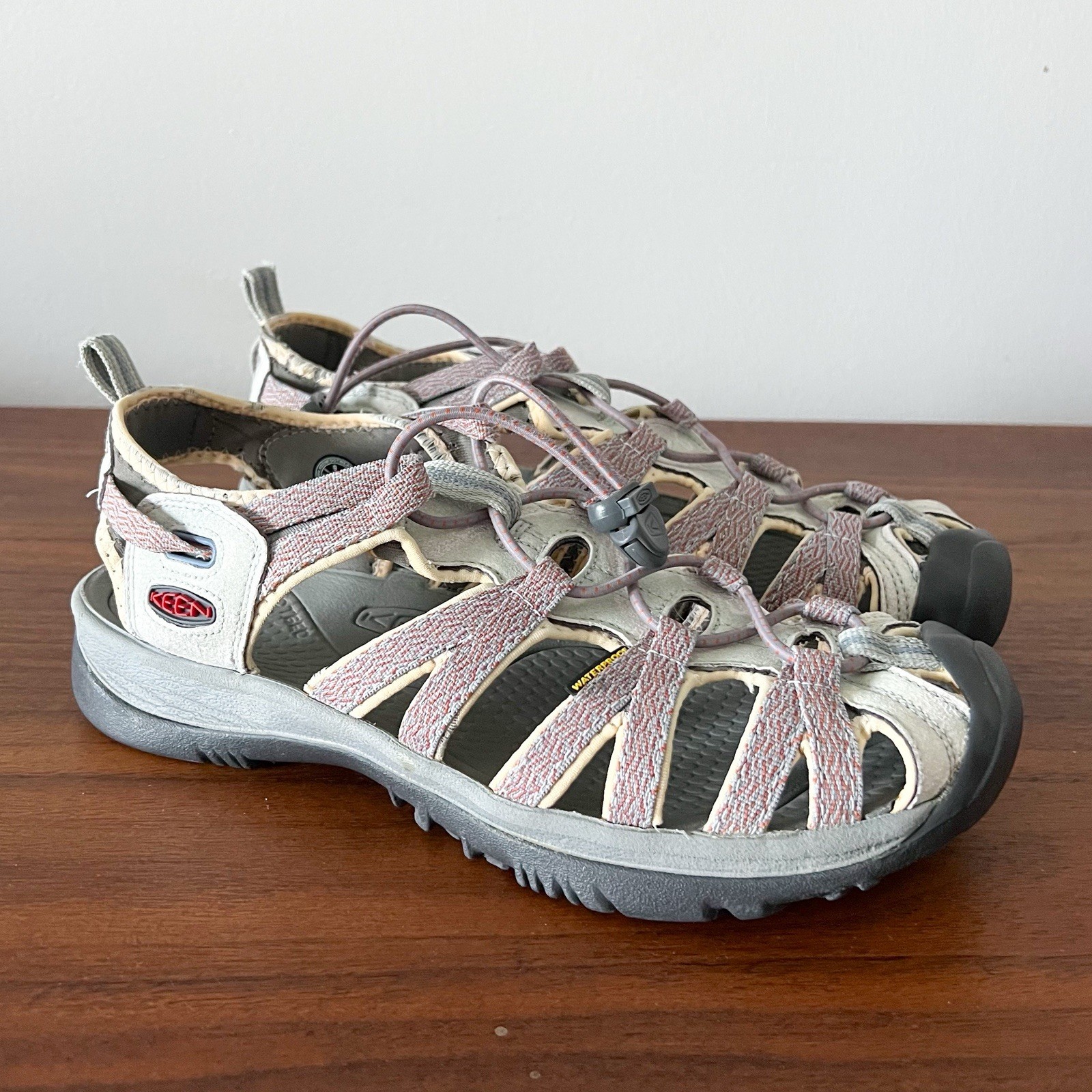 KEEN Women's Size 9 Waterproof Sport Sandals Hiking Trail Gray Pink