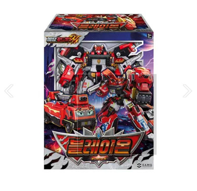 Metal Cardbot W Blaion Transformer Robot Fire Ladder Truck Korean Toy