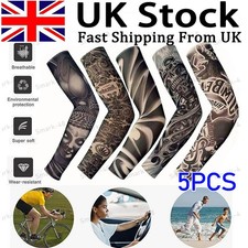 5Packs Tattoo Sleeves Elastic Fake Temporary Full Arm Tribal Body Art Mens Women