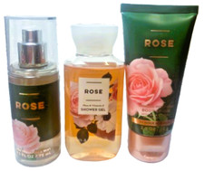 Bath Body Works 3 Pc ROSE Mist Gel Cream Travel Mini Size FREE SHIP