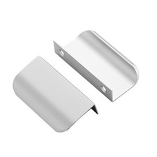 30 Pack 3" Silver Finger Pulls for Cabinets 2" Hole Center Tab Handles