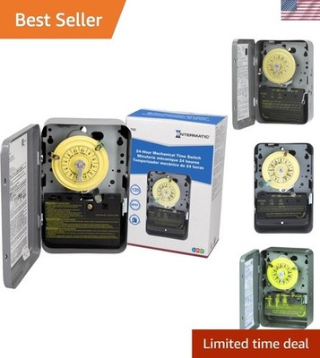 Heavy-Duty Indoor 24 Hour Mechanical Timer Switch - Easy to Use and Customize