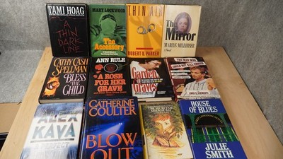 Vintage Hardcover Lot of 12 Mystery Thriller True Crime Dahmer Ann Rule Hoag