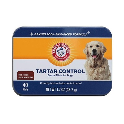 Arm & Hammer Tartar Control Dental Mints for Dogs, Beef Flavor, 40 Count