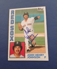 1984 Topps Baseball #419 John Henry Johnson Signed Autograph Red Sox NM-MT 