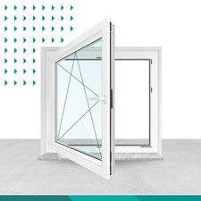 Drutex Iglo 5 Classic Badfenster, VSG-Scheibe Milchglas DK Links weiß/anthrazit