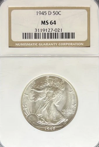 1945-D Walking Liberty Half Dollar MS64 NGC (#PA3119127021)
