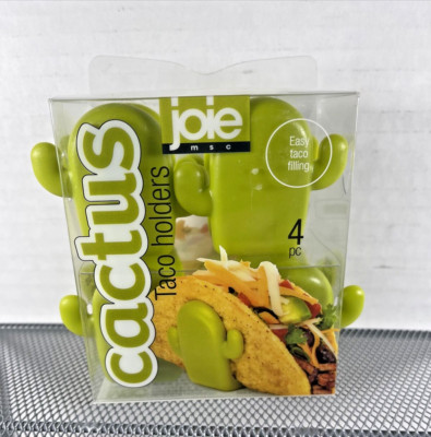 NEW Joie  Cactus Shaped Easy Filling Taco Shell Tortilla Holder Stands -4pk