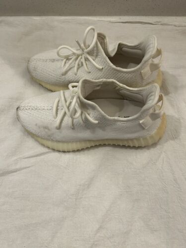 Adidas Yeezy Boost 350 V2 Low Cream/Triple White Men’s Size 7.5 - Picture 4 of 10