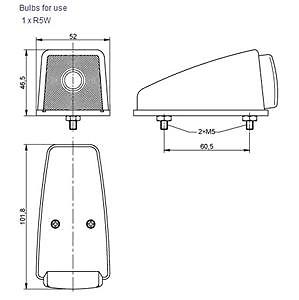 2X White Outline Lights Front / Side Marker Lamps 12 / 24V Truck Lorry Bus Van