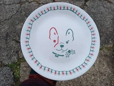 Corelle Vitrelle Dog 2023 Happy Holidays  Employee Giveaway Plate Rare New Xmas