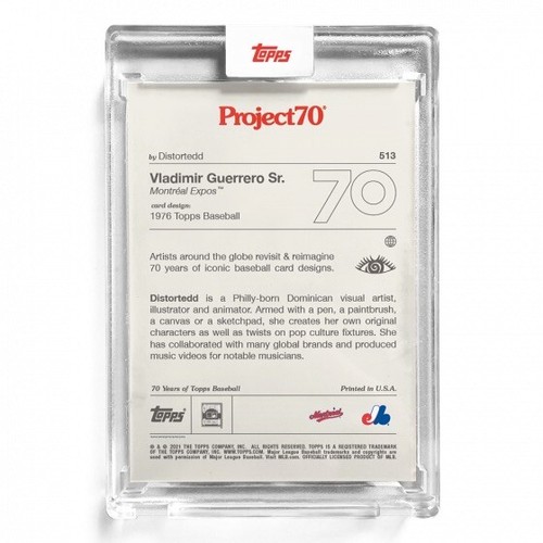 2021 Topps Project70® #513 🔥 1976 Vladimir Guerrero Sr by Distortedd 🔥 Expos - Picture 2 of 2
