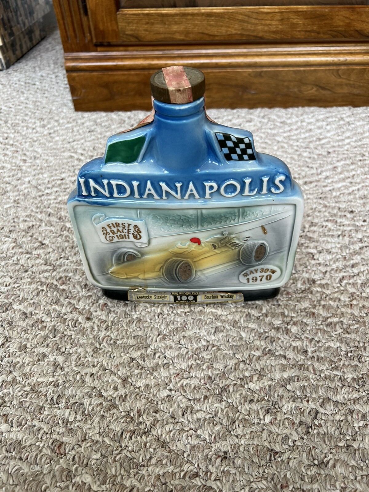 1970 Jim Beam Indianapolis Motor Speedway 54th Indy 500 Race Decanter