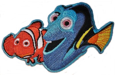 Disney's FINDING NEMO Movie DORY & NEMO Characters Embroidered PATCH 2 3/4''