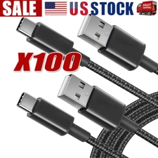 Braided USB C Type-C Fast Charging Data SYNC Charger Cable Cord 3/6/10FT Lot