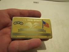 VTG NOS PERMA GRAPHICS FLT SOCIAL SECURITY/ID CARD BLANK W115