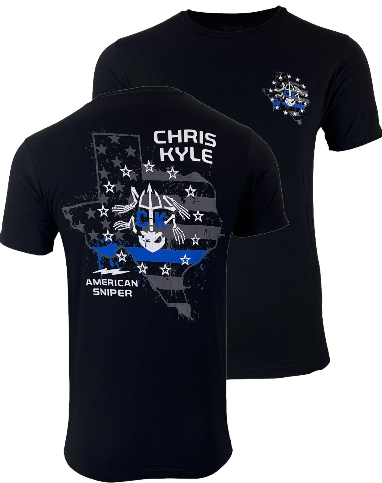 Мужская футболка в стиле гаубицы CHRIS KYLE TEXAS RESPECT Military Grunt MFG