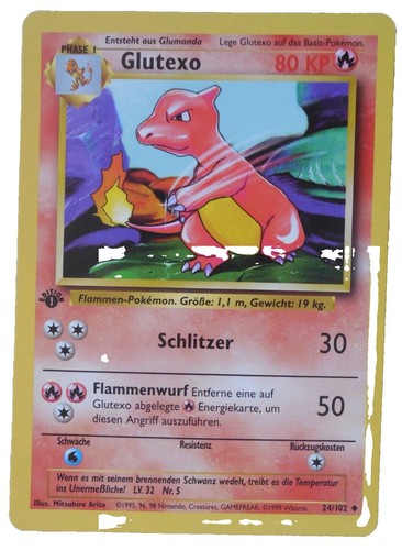 first edition machoke pokemon card Pokemon Card - Machoke Maschock German 1st Edition Base Set 34/102 Uncommon
