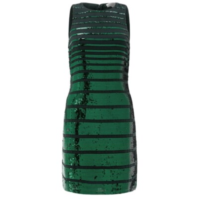 New Monsoon Ines Green Sequin Stripe Bodycon Fitted Dress Size 8 BNWT |  eBay UK