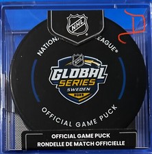 2023 Sweden Global Series Official Game Puck (No Trackers) (Det, Tor, Minn& Ott)