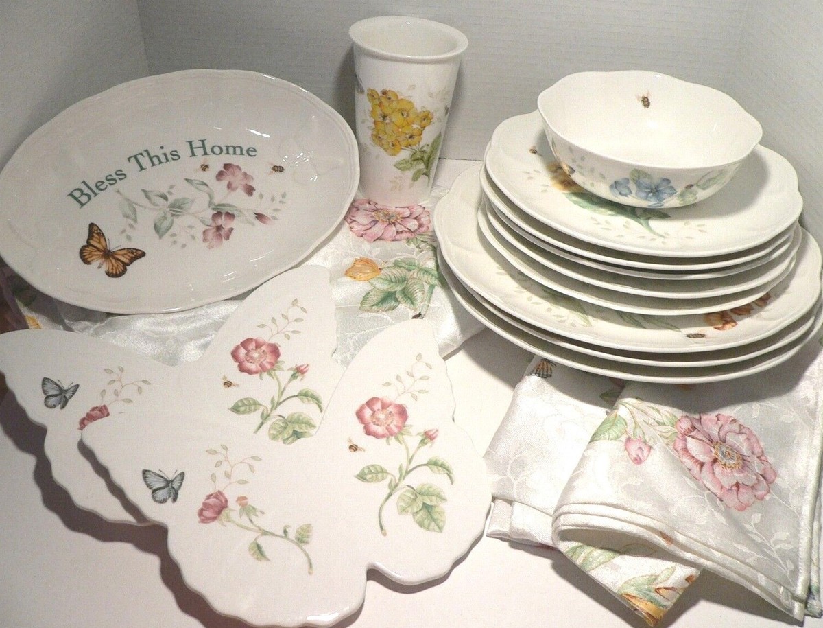 table decor lenox butterfly meadow napkin rings Lenox Butterfly Meadow Kitchen Table Home Replacement Pick your 