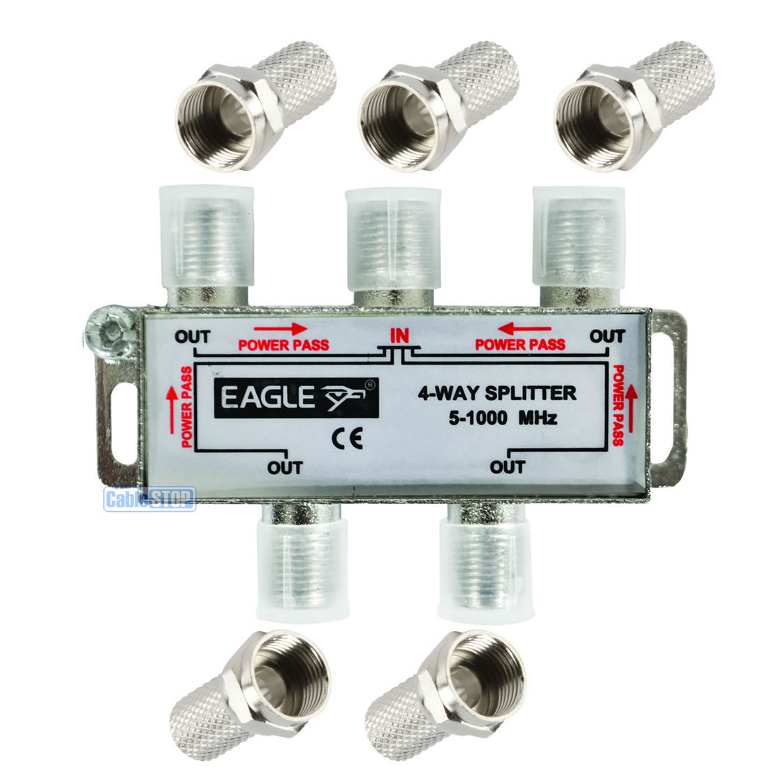 WAY DIGITAL TV 5-1000MHz AERIAL SAT FREEVIEW F PLUG COAX SIGNAL