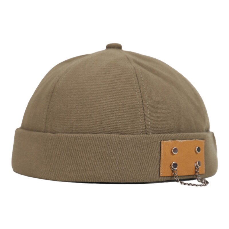 Vintage Cotton Skullcap Cloth Sticker Decorated Brimless Hat