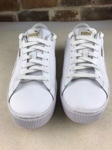 puma women's vikky platform leather sneaker