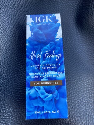 IGK Mixed Feeling Brunette Blue Leave In Toning Drops - 1 oz 