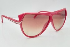 Vintage IC Mot Red Oval Sunglasses Italy FRAMES ONLY