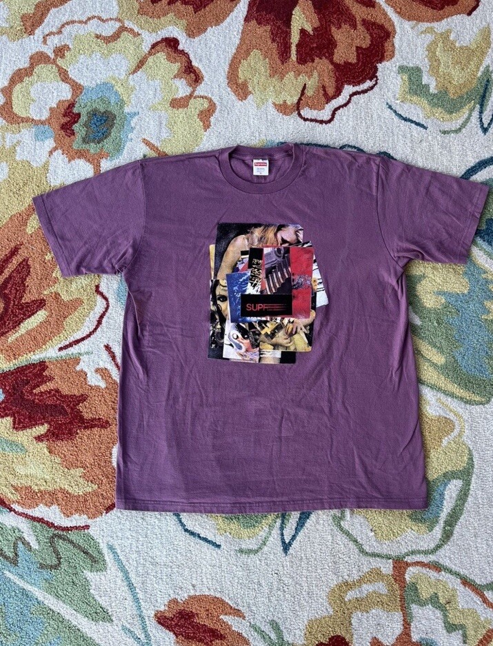 Supreme Stack Tee Plum Size XL | eBay