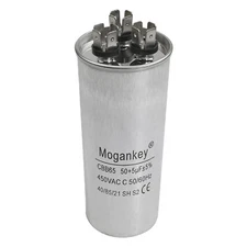 CBB65 AC 450V 50+5uF Run Capacitor, 50+5mfd 1Pcs  Aluminum Case with 3 Terminal