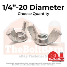 1/4"-20  Stainless Steel Wing Nuts (Choose Qty)