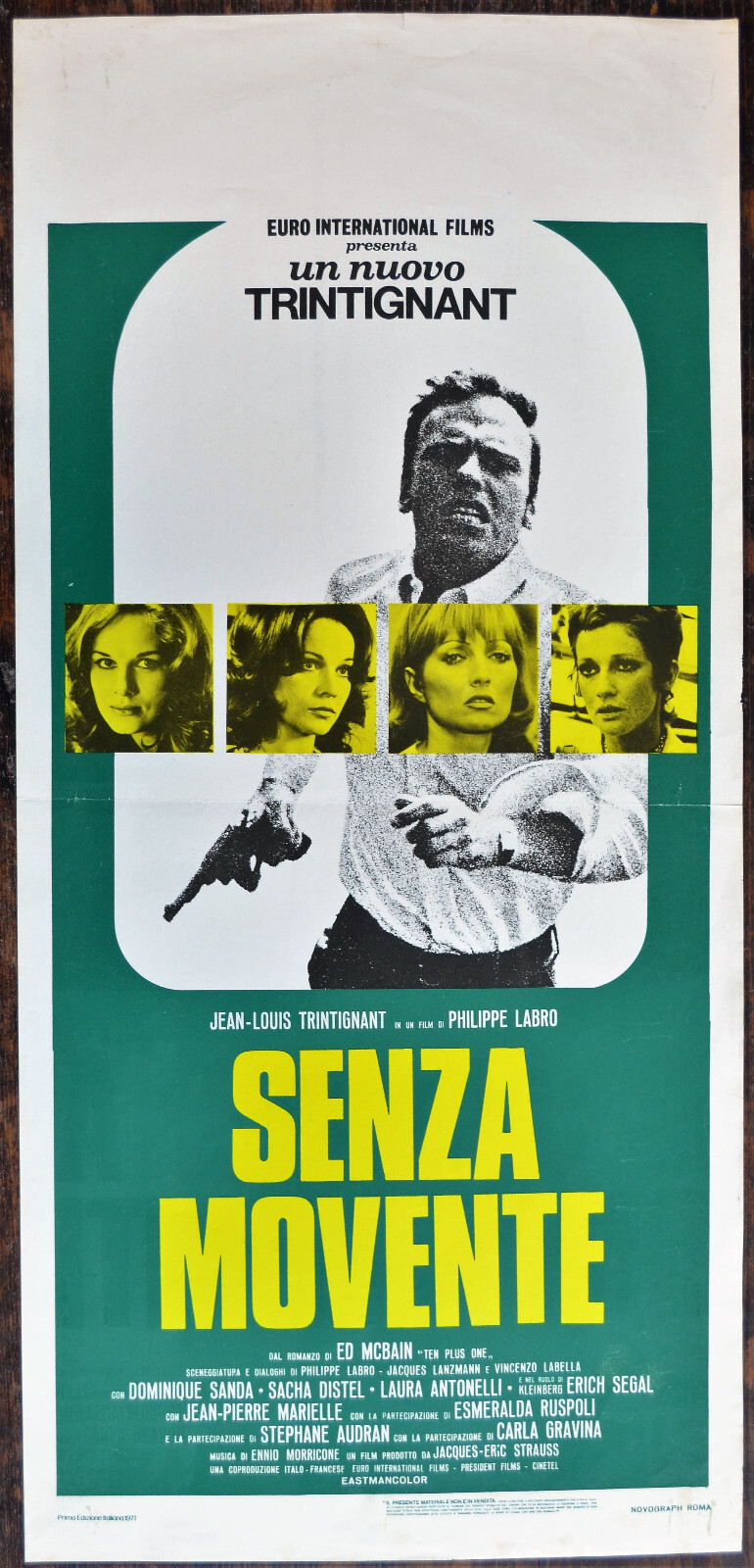 Locandina originale film Senza movente (1972) - Regia di Philippe Labro