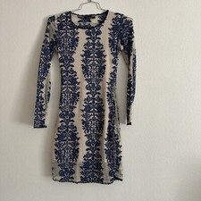 Women's Lace Bodycon Dress Blue Size Small