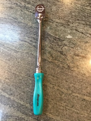Snap On fhld80atl 3/8 drive dual 80 long hard grip flex head ratchet teal