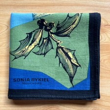 VINTAGE HANDKERCHIEF JAPAN ART GEOMETRIC MEN'S POCKET SQUARE COTTON 17" A1158