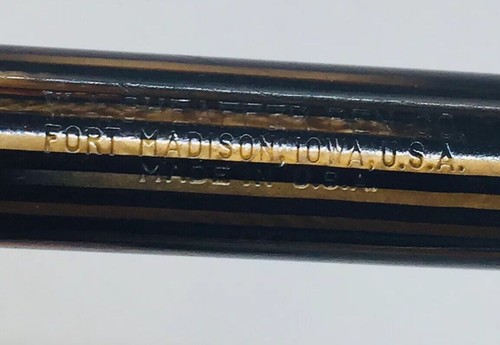 Sheaffer Antique Brown Pearl Stripe 14k Gold Fountain Pen - Picture 5 of 8