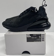 Nike Air Max 270 Triple Black Women's Sneakers AH6789 006 SIZE 5