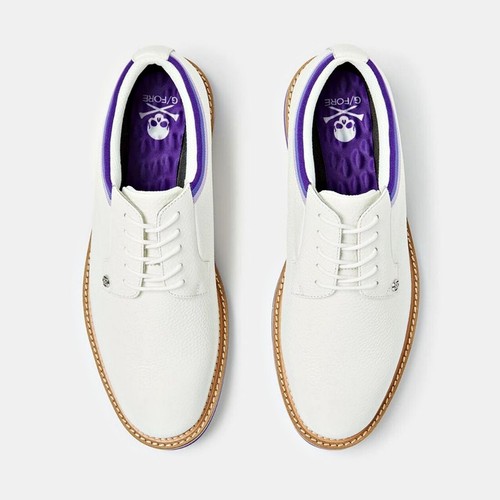 G/FORE GALLIVANTER PEBBLE Men's Golf Shoe GMF000006-SNO WHITE/PURPLE🔸 ...