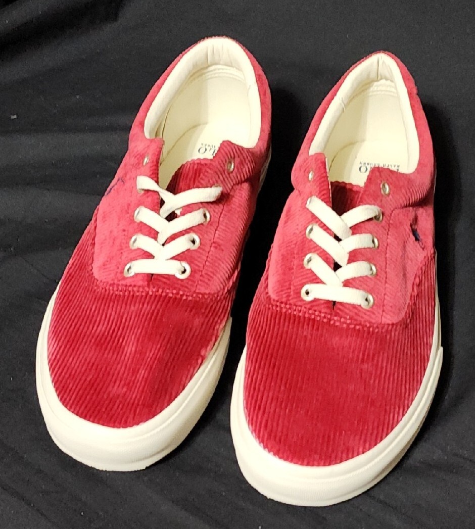 Polo Sneaker TG 14 Ralph Lauren Keaton Pony Sneaker Rosso Tessuto
