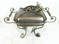 VINTAGE JANICE MINOR NEIMAN MARCUS AMARYLLIS FLOWER ART DECO TABLE COVERED BOWL