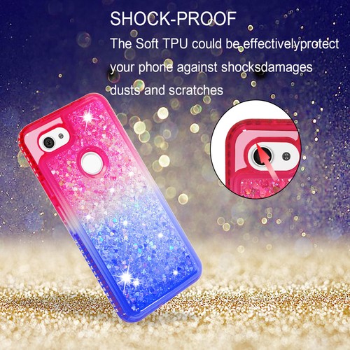 Pixel 3a Hülle, 3a XL Glitzer Case Bunt Fließend Sparkly Bling Diamond für Mädchen - Bild 3 von 25