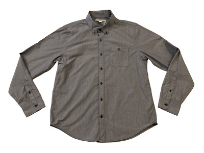 Outerknown men's Atlantic Poplin button down Shirt, Marine Blue, Size Large