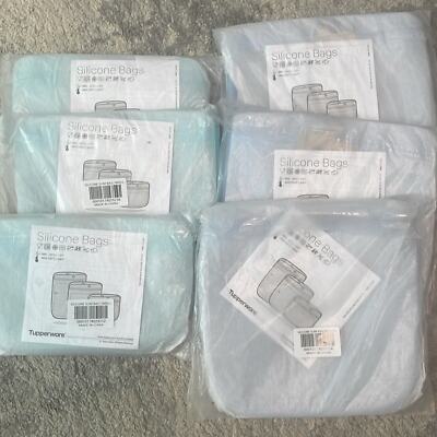 6 pc TUPPERWARE Ultimate Silicone Slim Bag  NEW