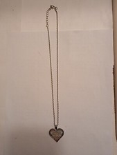      Silver Tone TO My Daughter Heart Pendant Chain Link Necklace         