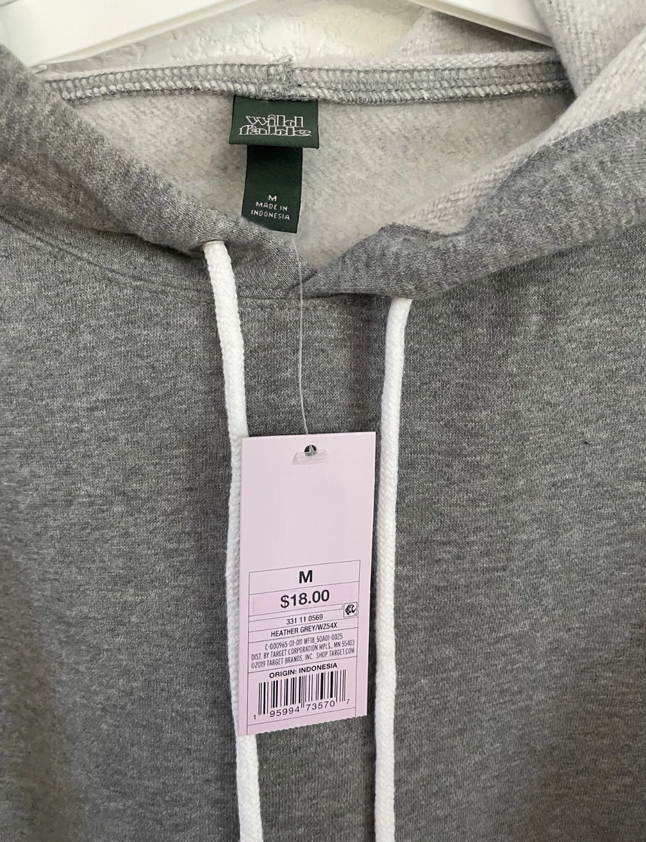 Women s Cropped Hoodie Long Sleeve Heather Gray Wild Fable
